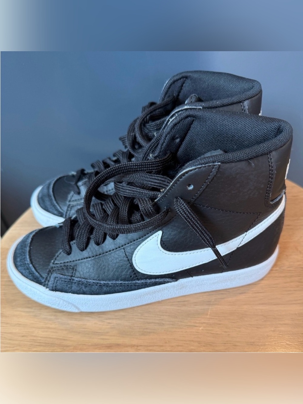 Nike Black and White Youth High-Top Sneakers